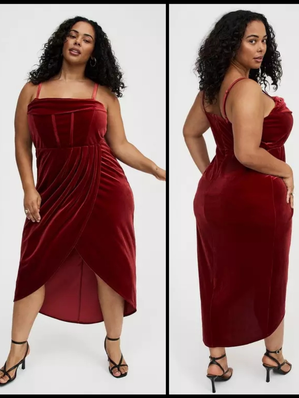 TORRID 4X Velvet Bustier Tulip Dress Sexy Classy